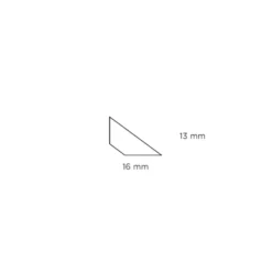 Fejeliste eg - 13 x 16 x 3000 mm