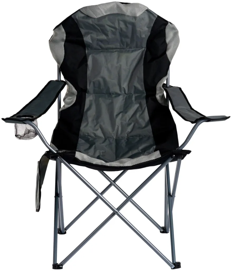 Festivalstol m/kopholder Osaka grå/sort - Sunlife®
