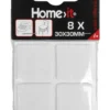 Filtpuder selvklæbende 30 x 30 mm hvid - 8 stk.