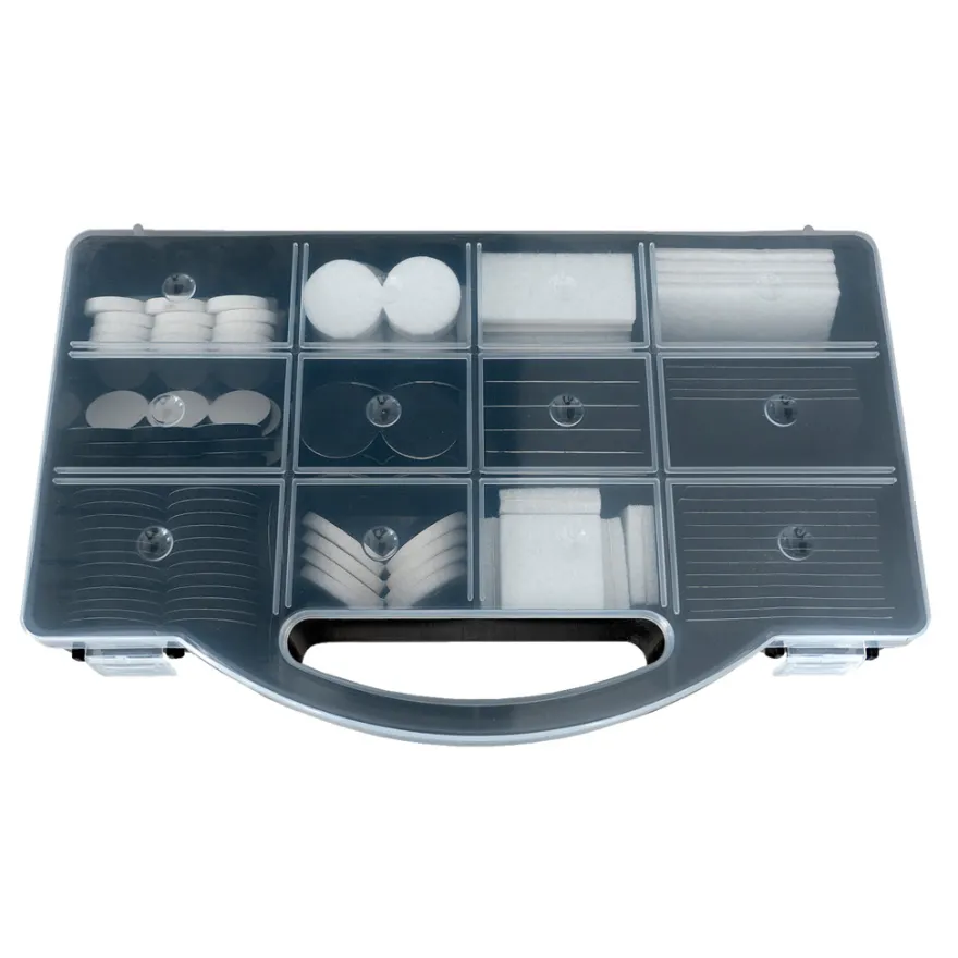 Filtpuder sort/hvid i boks 275 stk.