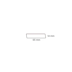 Fodliste glat fyr - 14 x 65 x 3000 mm
