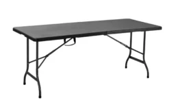 Foldebord metal/plast 180 x 75 cm sort