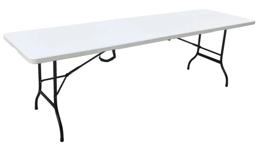 Foldebord stål/plast 240 x 70 cm hvid