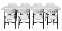 Foldebord stål/plast 240 x 70 cm hvid