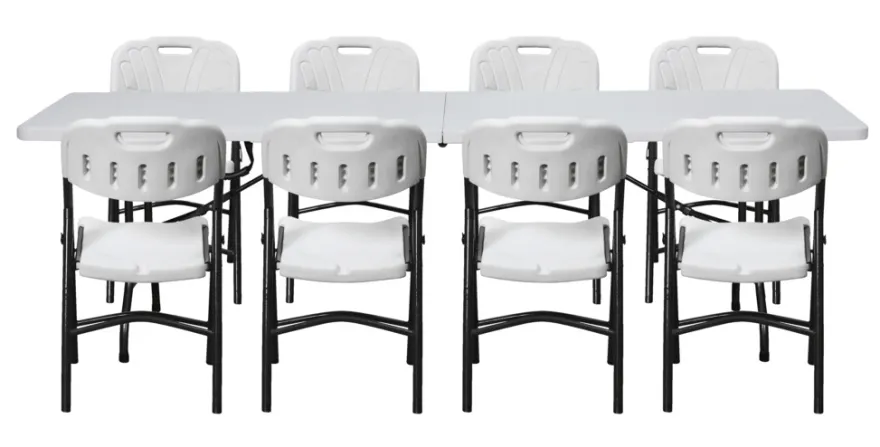 Foldebord stål/plast 240 x 70 cm hvid