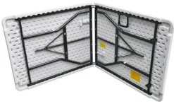 Foldebord stål/plast 180 x 75 cm hvid