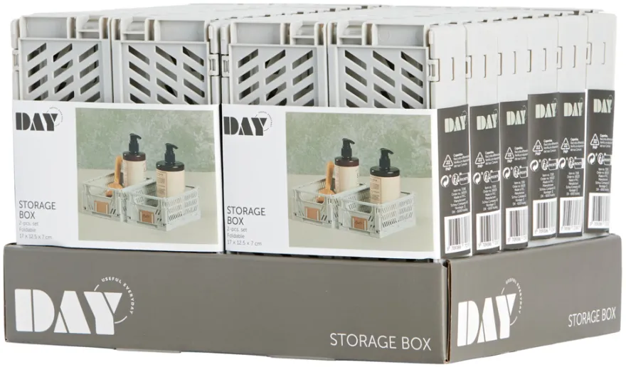 Foldekasse hvid 1,2 liter 2-pk. - DAY