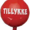 Folieballon m/Tillykke rød