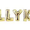 Folieballoner tillykke 35 cm guld