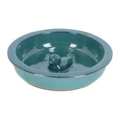 Fuglebad keramik blå Ø27 x 5,8 cm