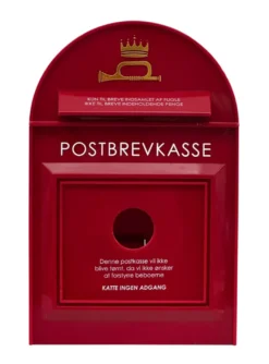 Fuglehus postkasse rød