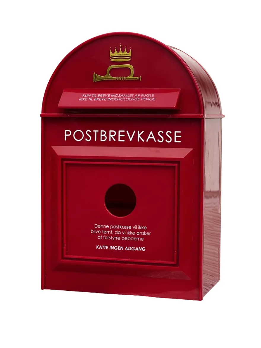 Fuglehus postkasse rød