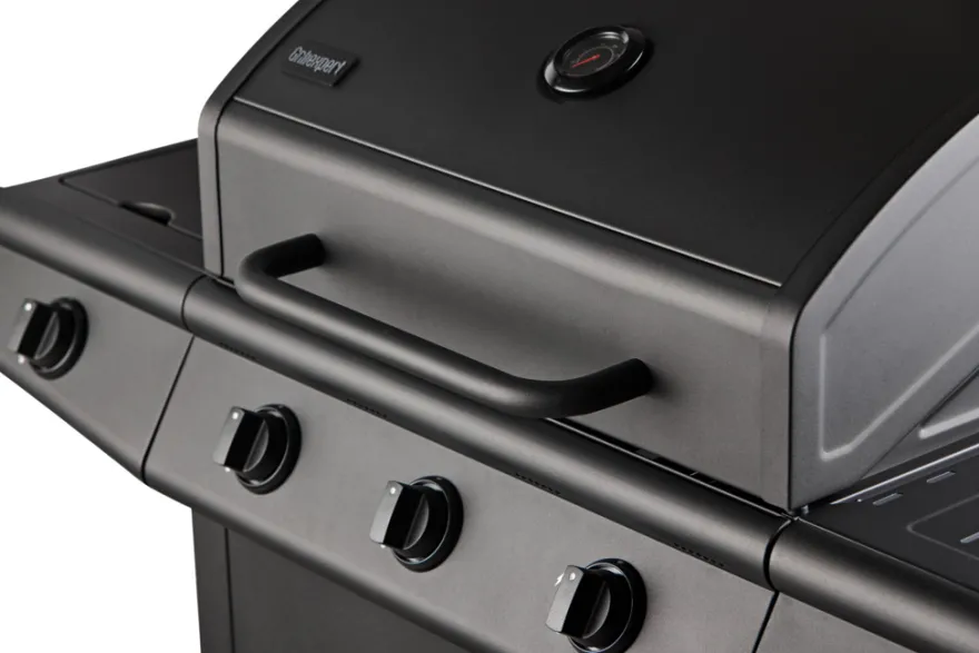Gasgrill 3 brændere og sidebrænder sort - Grillexpert®