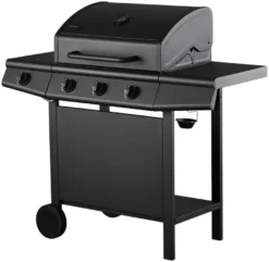 Gasgrill 3 brændere og sidebrænder sort - Grillexpert®