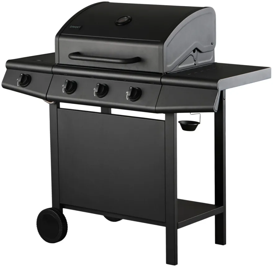 Gasgrill 3 brændere og sidebrænder sort - Grillexpert®
