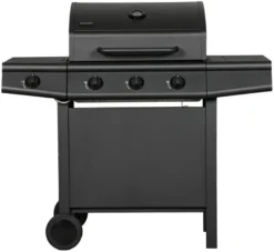 Gasgrill 3 brændere og sidebrænder sort - Grillexpert®