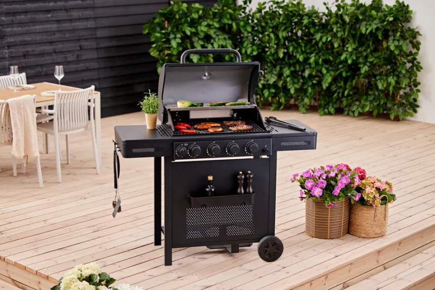 Gasgrill m/4 brændere & bagbrænder - Grillexpert®