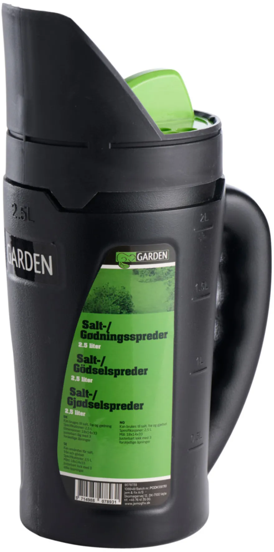 Gødnings-/saltspreder manuel 2,5 liter - Garden®