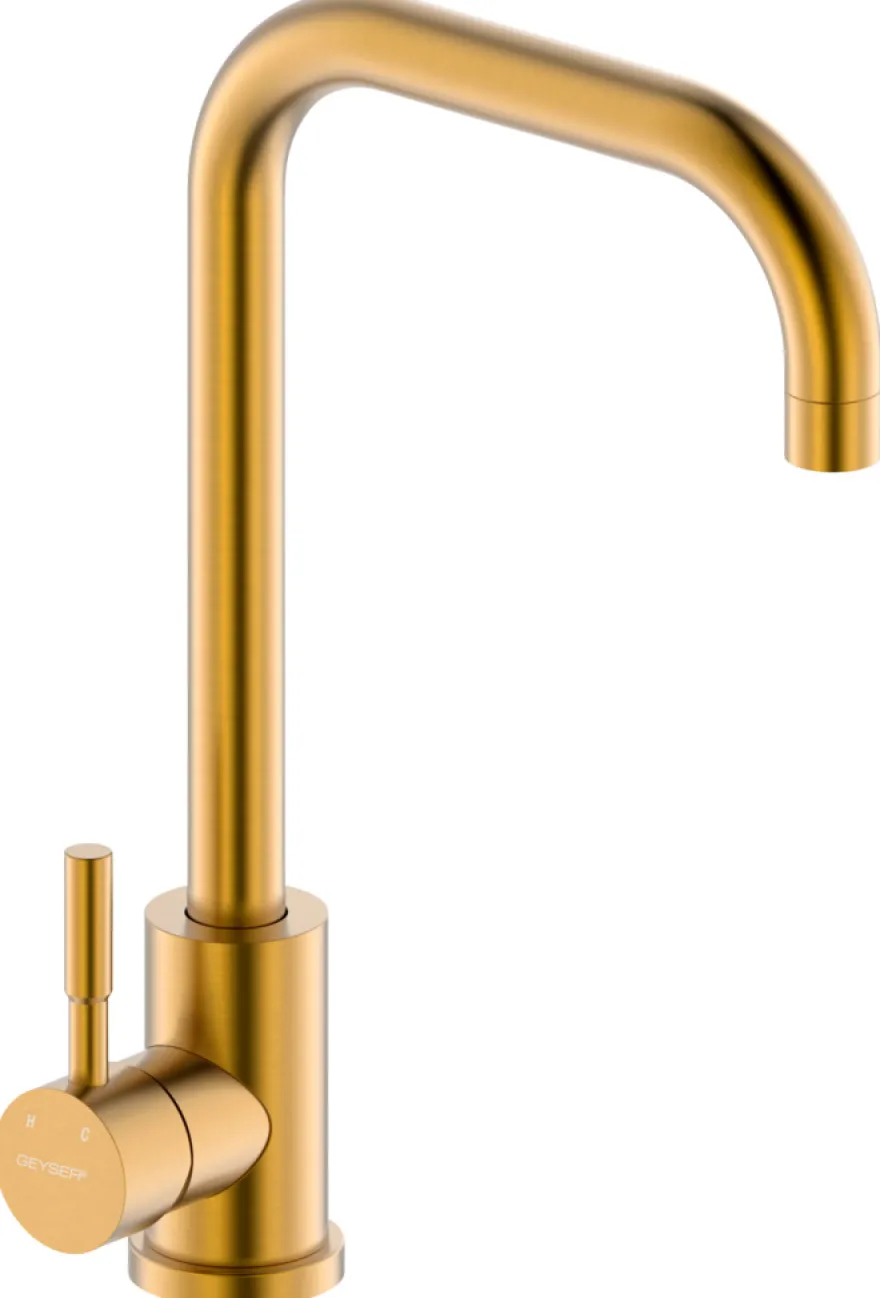 GEYSER® Bravo L køkkenarmatur børstet guld