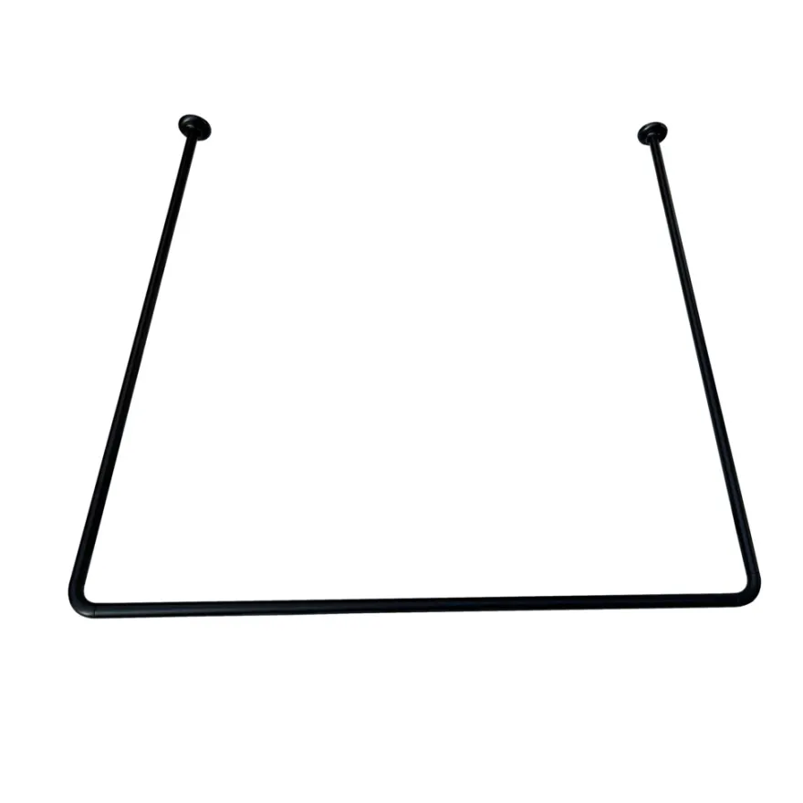 GEYSER® forhængsstang U-form 90 x 90 x 90 cm sort