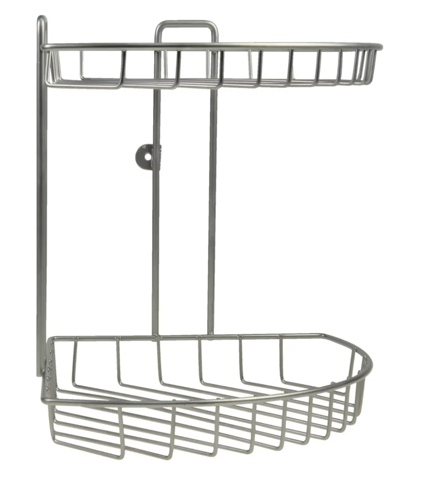 GEYSER® trådhylde hjørne dobbelt mat satin