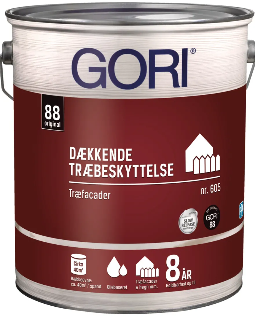 GORI 605 dækkende træbeskyttelse kulsort 5 liter