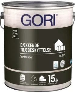 GORI 612 dækkende træbeskyttelse renhvid 5 liter