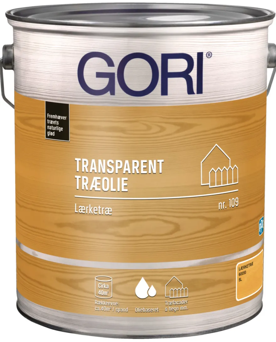 GORI 109 transparent træolie lærketræ 5 liter