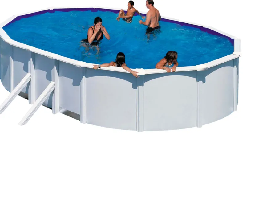 Gre poolpakke oval 14550 liter hvid - Swim & Fun