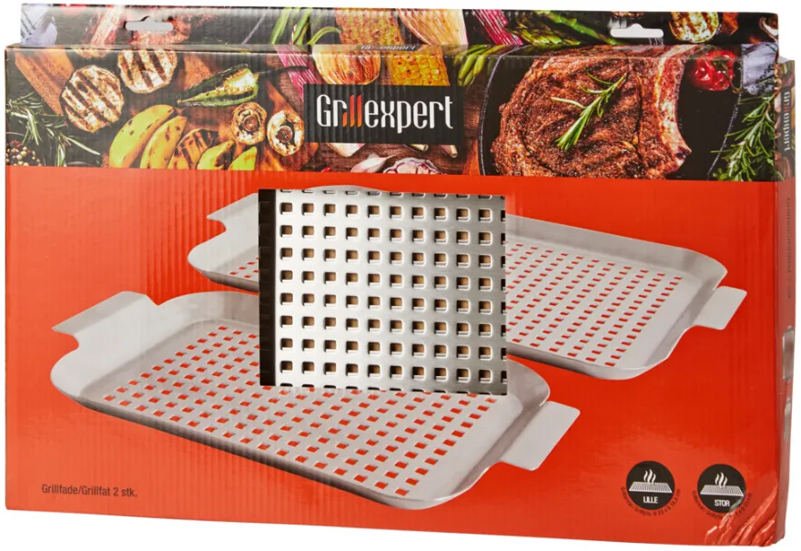 Grillfade 2 stk. medium og stor - Grillexpert®