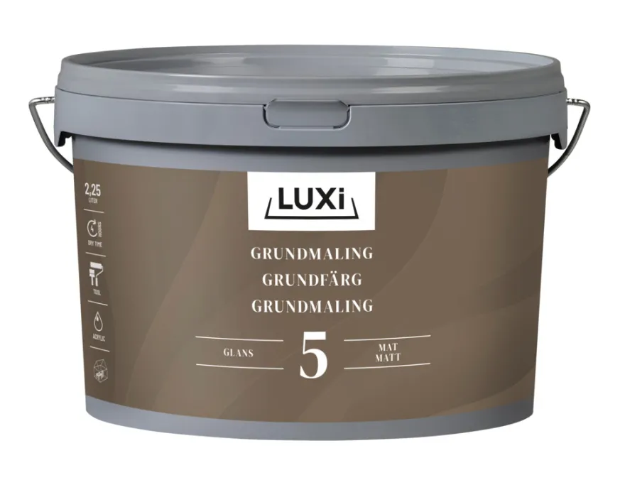 Grundmaling hvid 2,25 liter - LUXI®