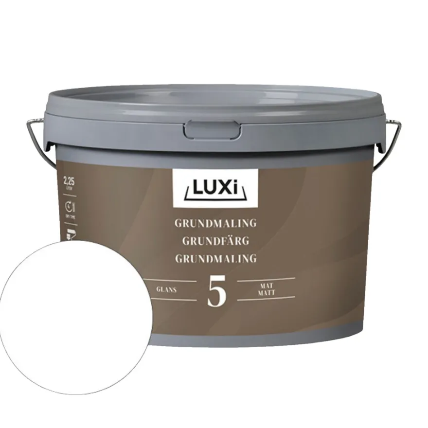 Grundmaling hvid 2,25 liter - LUXI®