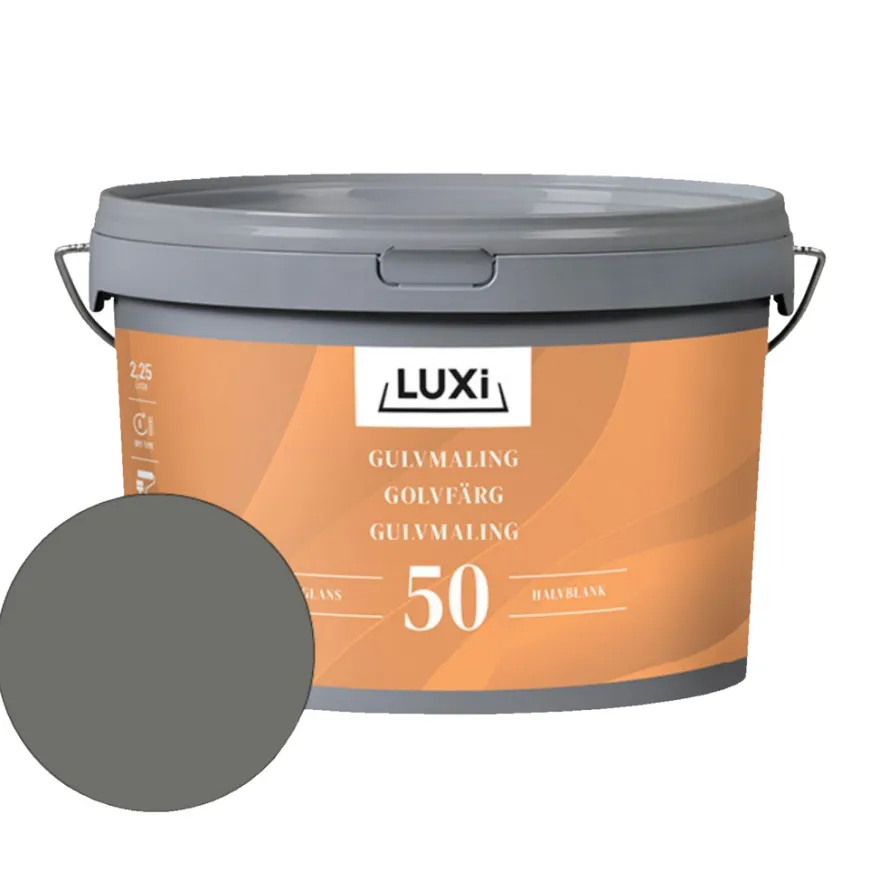 Gulvmaling acryl lysgrå 2,25 liter - LUXI®