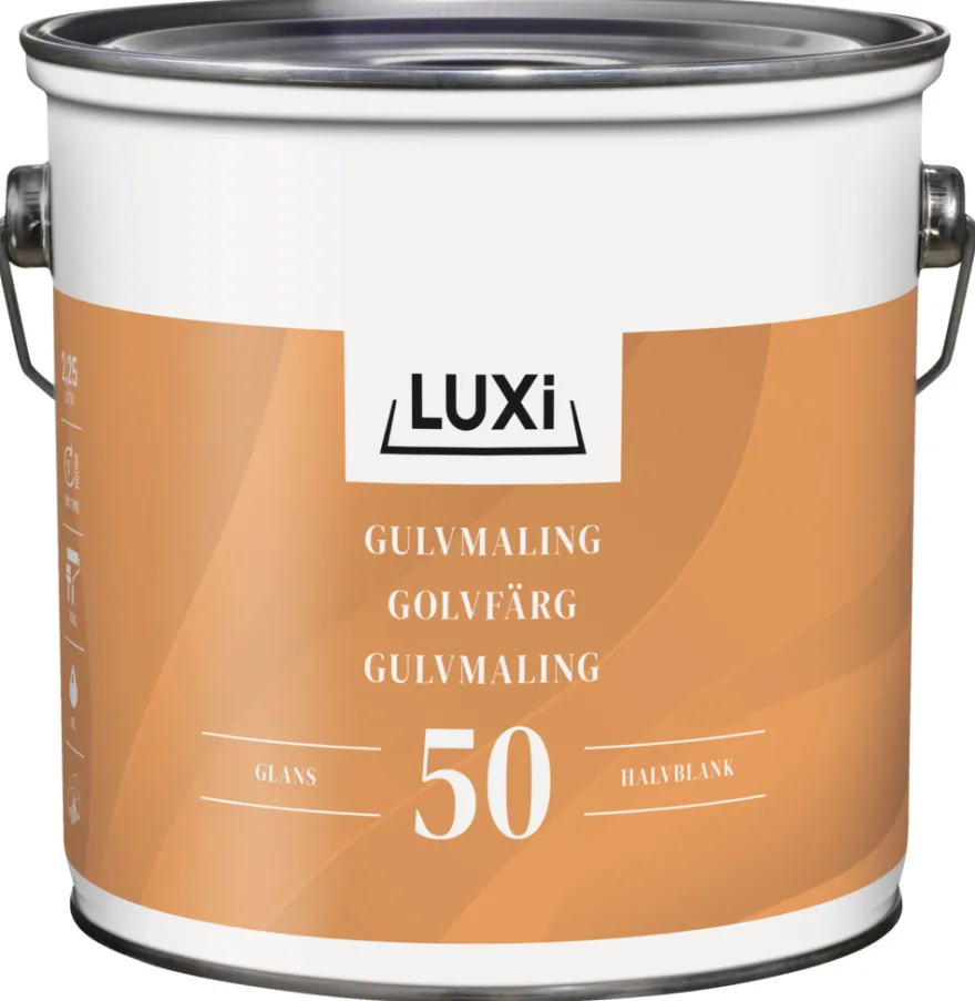 Gulvmaling alkyd pastelgrå 2,25 liter - LUXI®