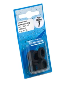Gummipakning 1/2" x 12 mm - 6 stk.
