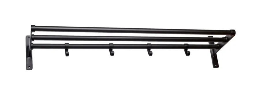 Habo Elegant hattehylde sort 60 x 18,5 x 27 cm
