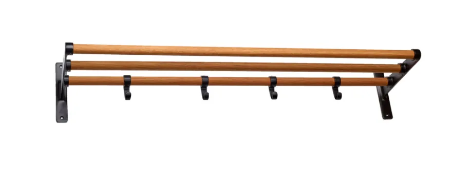 Habo Elegant hattehylde sort/eg 60 x 18,5 x 27 cm