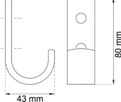 Habo frakkekrog sort 80 mm
