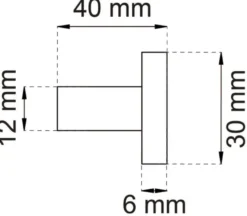Habo XL krog sort stål Ø40 mm