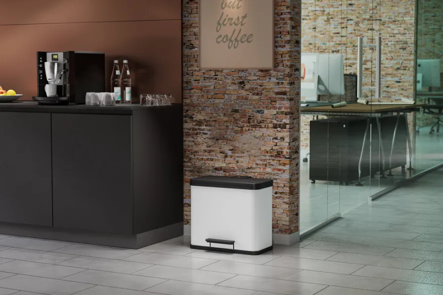 Hailo pedalspand Öko Trio Plus hvid