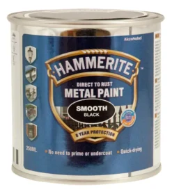 Hammerite metalmaling sort glat effekt 250 ml
