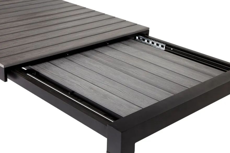 Havebord 205/275 x 100 cm alu/nonwood - Outfit