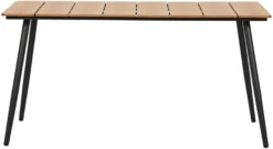 Havebord Beijing sort/teak 148 x 85 cm - Sunlife®