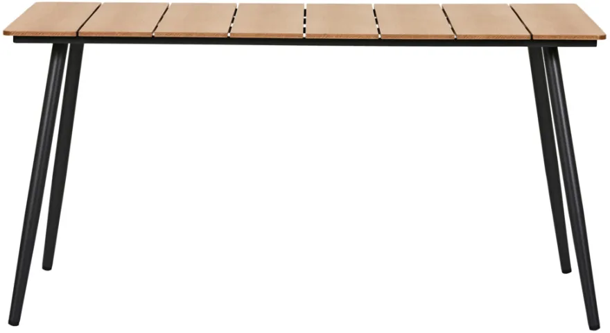 Havebord Beijing sort/teak 148 x 85 cm - Sunlife®