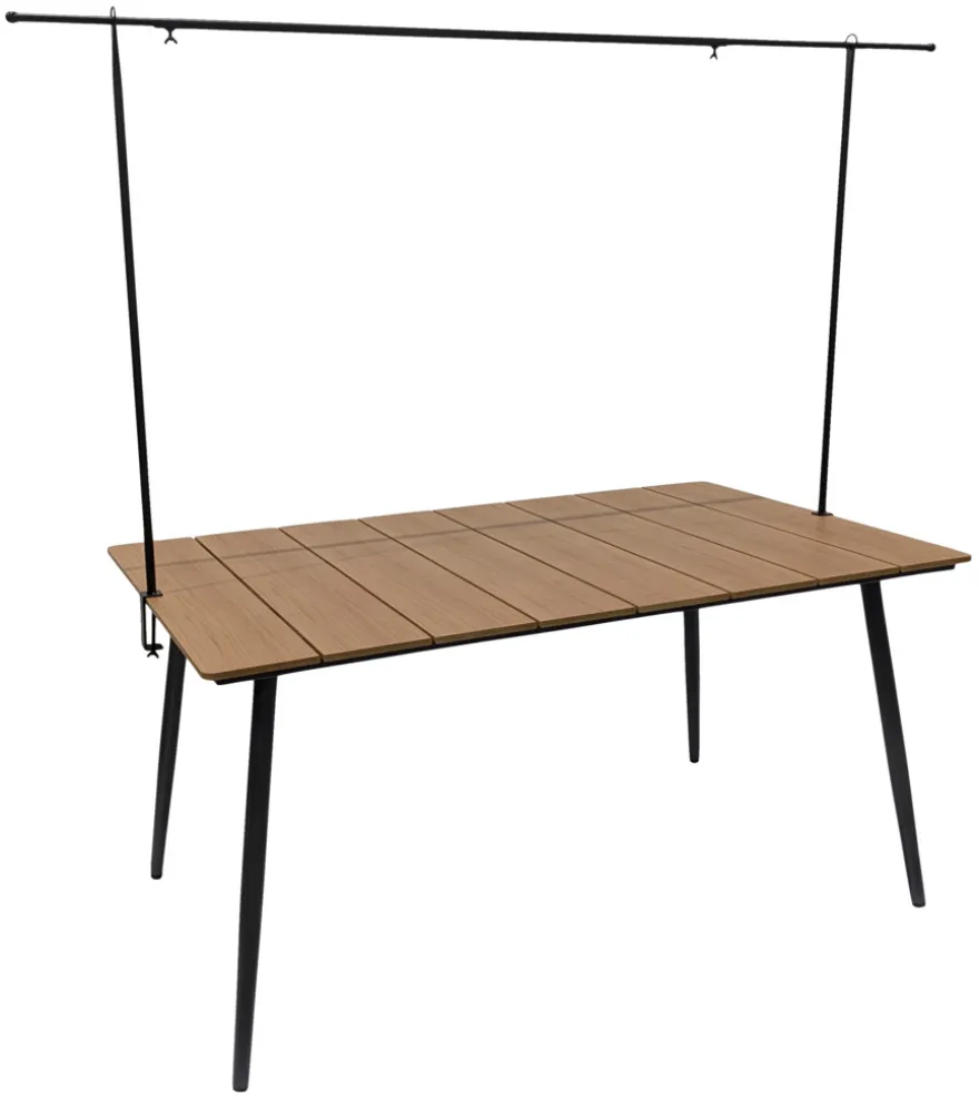 Havebord Beijing sort/teak 148 x 85 cm - Sunlife®