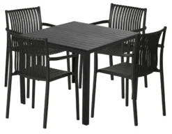Havebord Havanna 90x90 cm i aluminium og nonwood - Sunlife®
