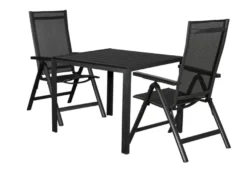 Havebord Havanna 90x90 cm i aluminium og nonwood - Sunlife®