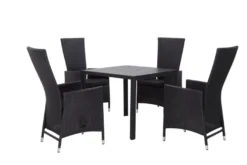 Havebord Havanna 90x90 cm i aluminium og nonwood - Sunlife®