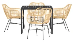 Havebord Havanna 90x90 cm i aluminium og nonwood - Sunlife®