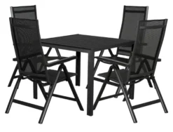 Havebord Havanna 90x90 cm i aluminium og nonwood - Sunlife®